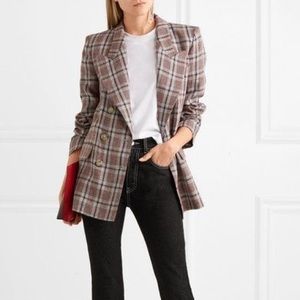 Isabel Marant Jayden Plaid Linen Blazer